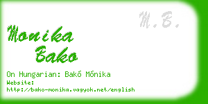monika bako business card